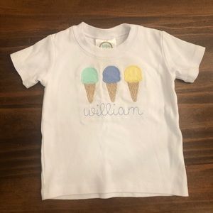 Never worn 12 month “William” ice cream shirt
